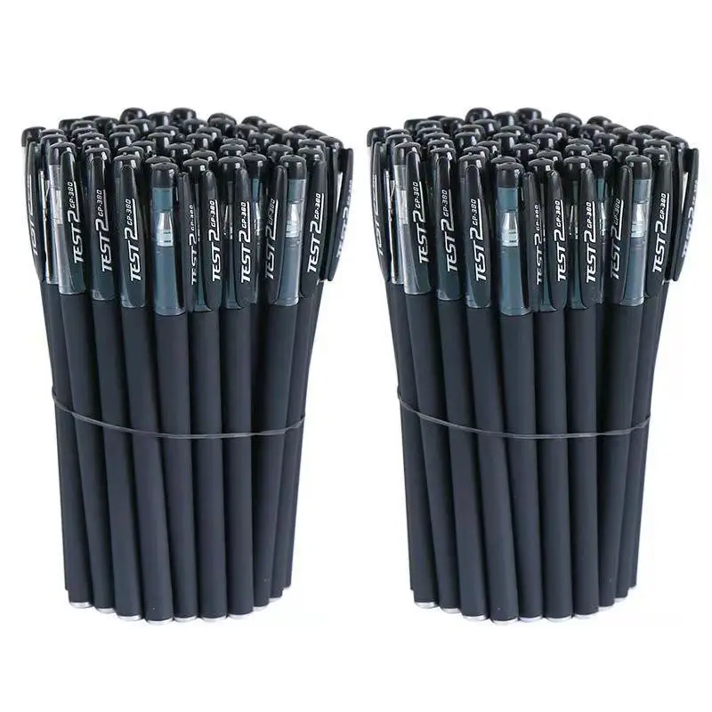 10 Pcs/set Black Neutral Pen Student Exam Office Signature Black Pen Cute Stationery Supplies Gel Pen