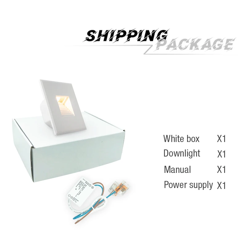 3W IP54 Waterproof Slim Dimmable Smart LED Stair Light  220-240V Recessed  Aluminum LED Wall Lamp For Step And Corridor