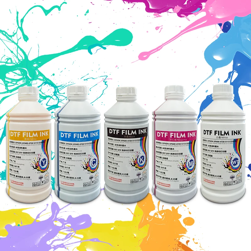Good price  Wholesale Advertising dtf T Shirt Print Fast-Drying C/M/Y/K/Wt Printing White Ink For Hot Stamping
