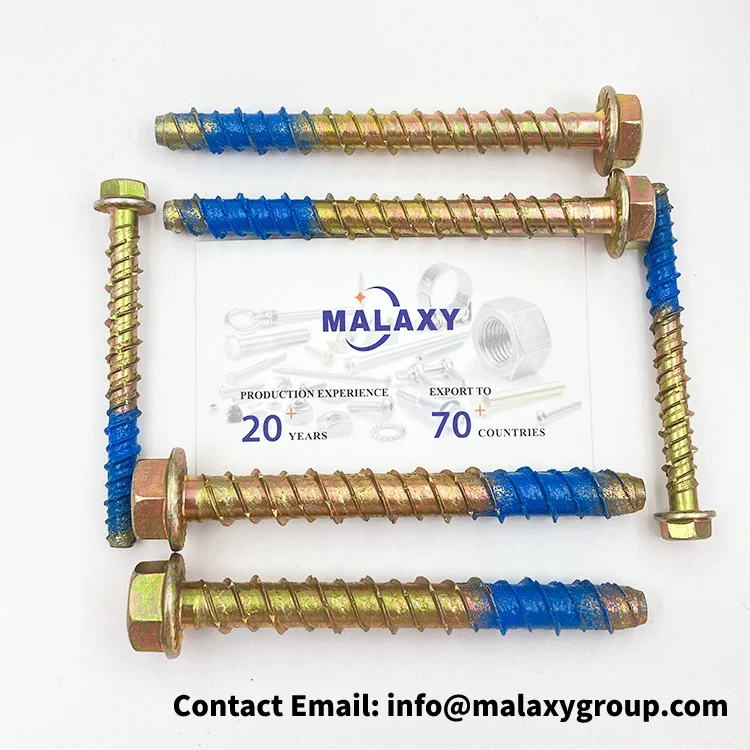 Malaxy M10 Concrete heavy duty thunder bolt ex screw bolt Zinc plated