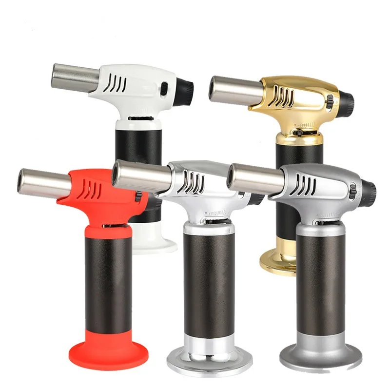 Powerful Torch Lighter Single Jet Flame Portable Camping  Torch Lighters With Safety Lock