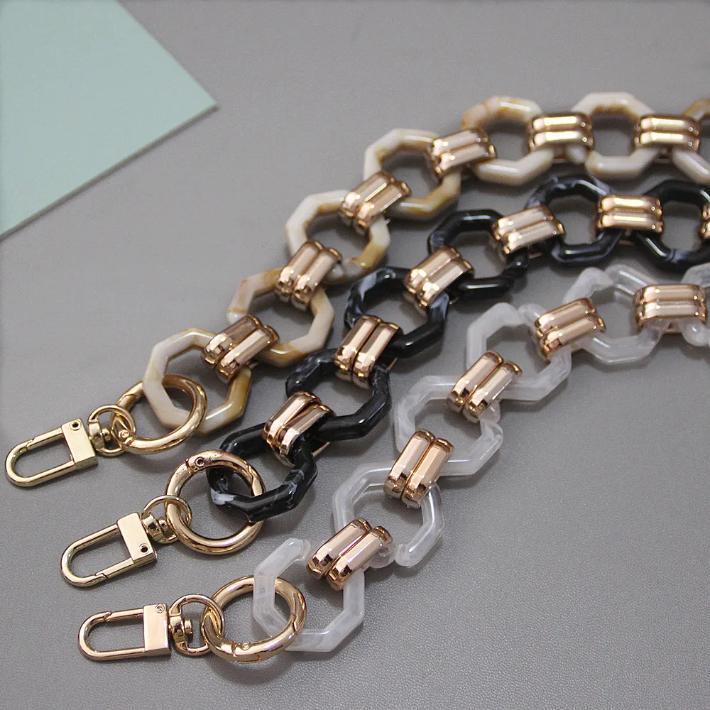 2022 Wholesale Vintage Colors Plastic Acrylic Purse Chains Strap DIY Phone Bag Chain Strap Handbag Straps Resin Chain For Bag