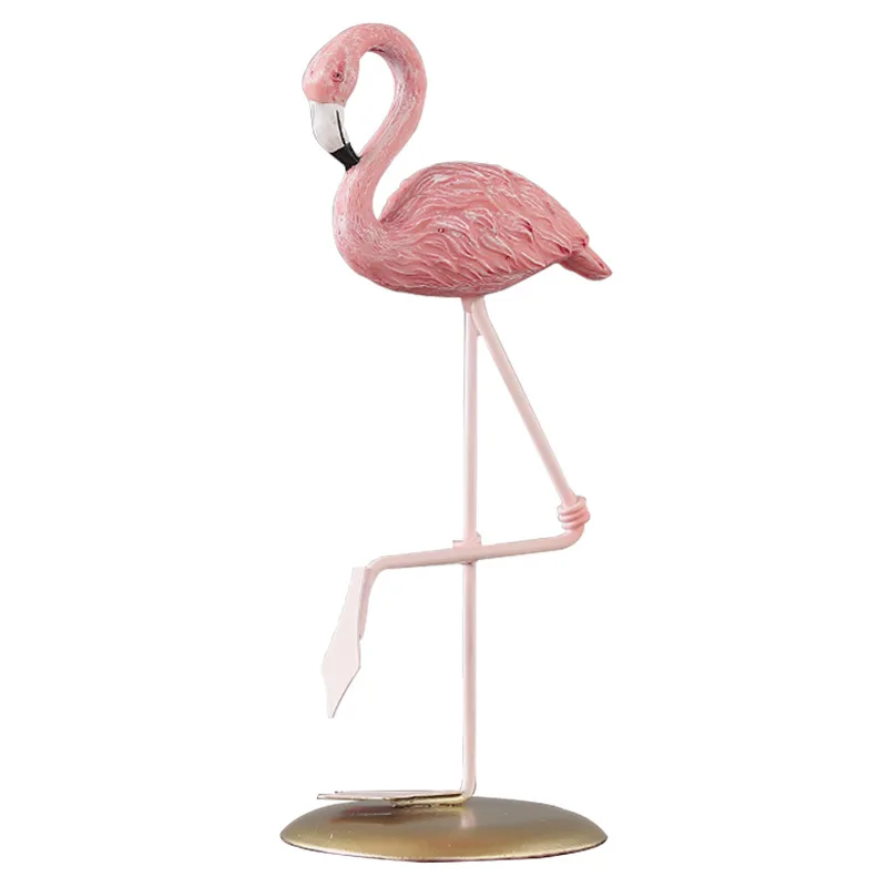 Home Decor Resin Animal Flamingo Statue Figurine Living Room Decoration Resin Crafts Decorative Garden Animal Sculptures