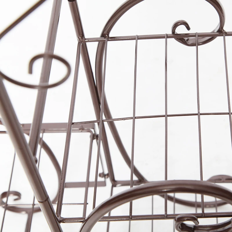 White fashion wedding flower metal plant shelf indoor succulent pot stand