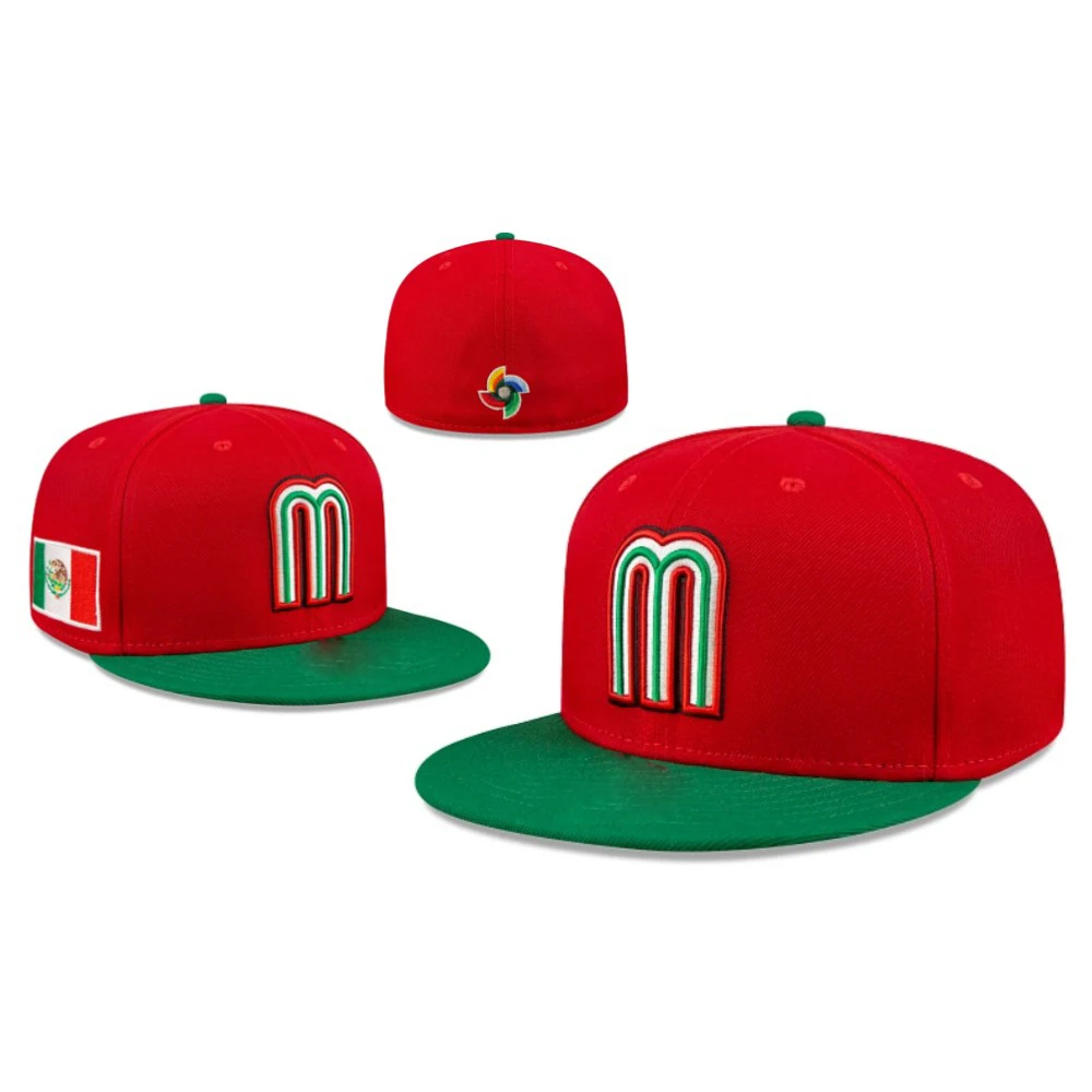 Custom Logo Wholesale 3D Embroidered Sports Snapback Baseball Men 6 Panel Plain Mexico Fitted Designer Caps  Brand