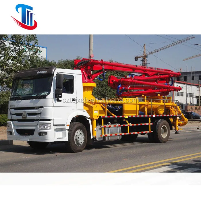 58m ISUZU 58M hydraulic mobile truck mounted concrete pump truck price