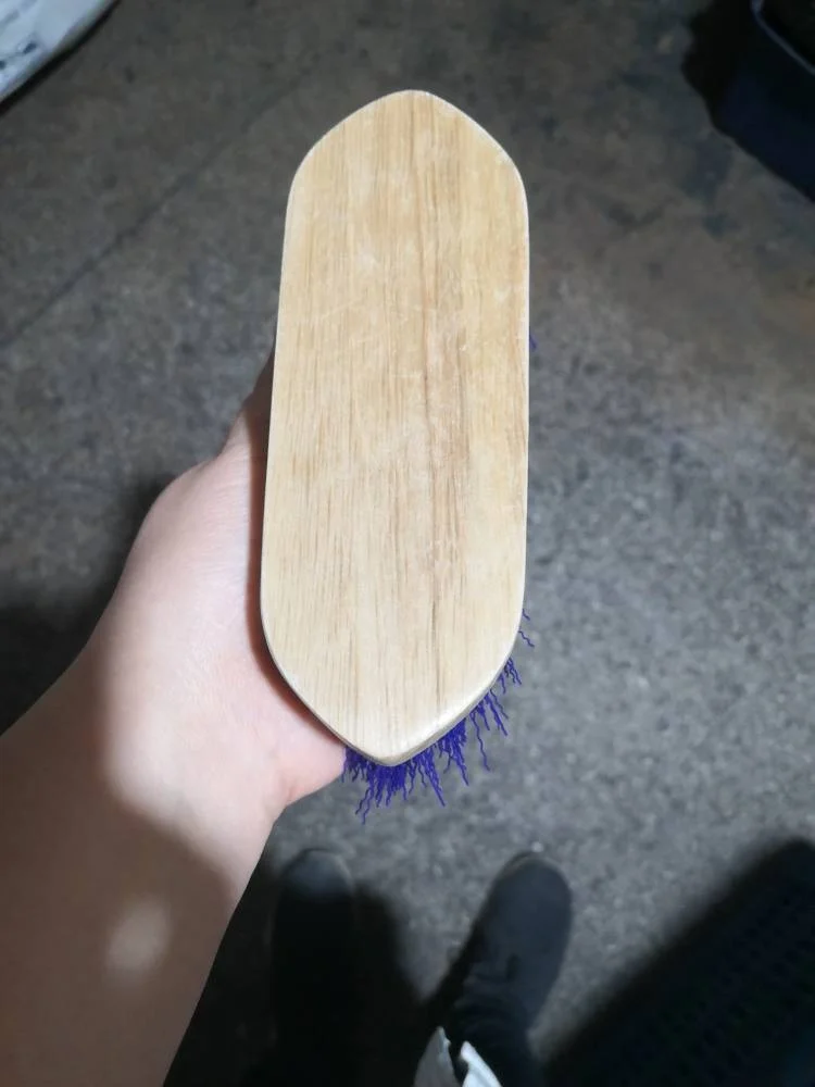 Solid wood horse grooming cleaning brush horse body brush