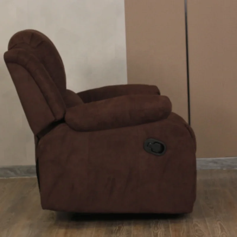 European style brown microfiber fabric single person electric with USB switch function recliner chair