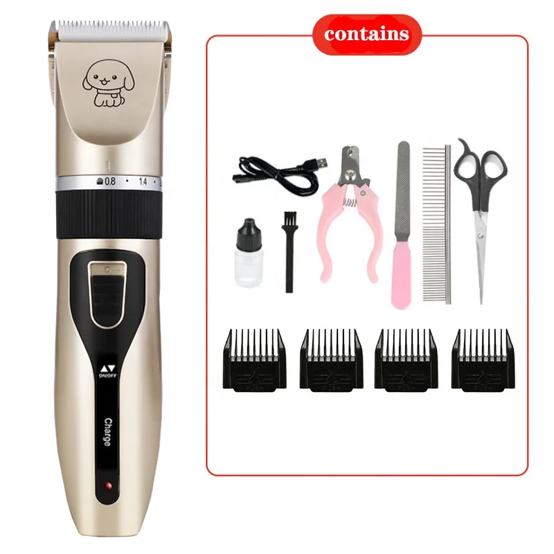 cortadora de pelo para perros Low Noise Dog Grooming Kit Rechargeable Cordless Pet Hair Clipper Dog Trimmer set Clippers For Dog