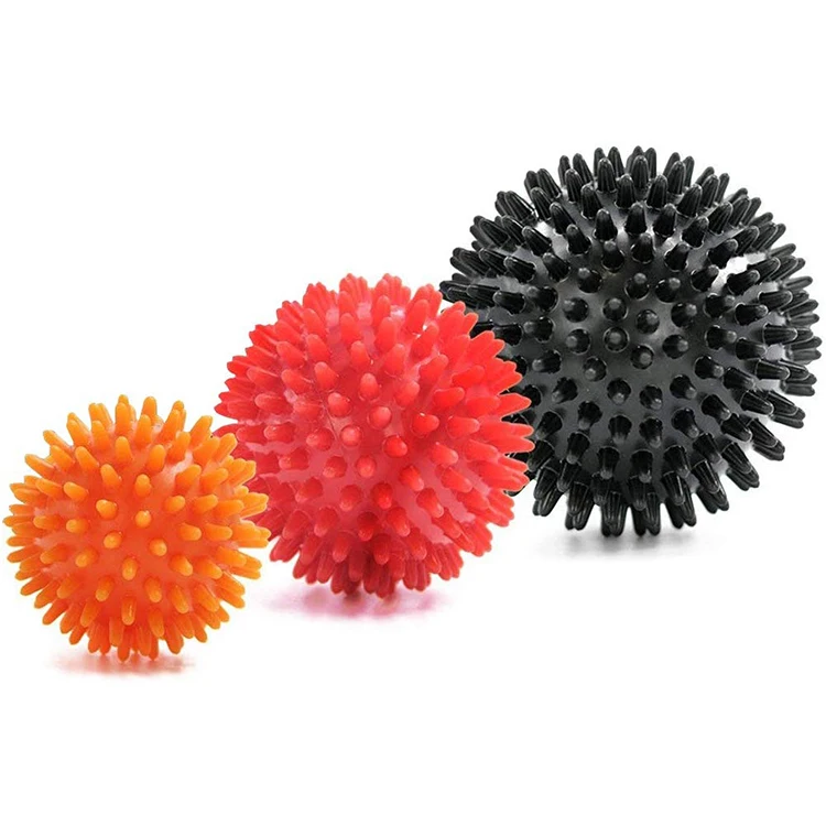 Massage Ball 3 Pack Spiky Massage Roller Balls for Plantar Fascitis Deep Tissue Foot