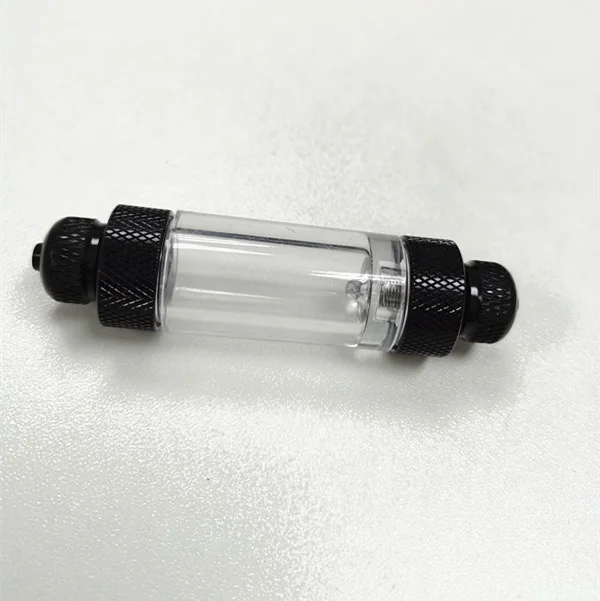 Aquarium Planted Tank Double Head Metal CO2 Bubble Counter with Check Valve