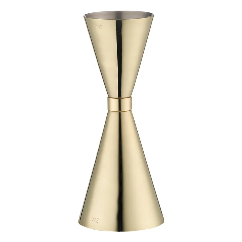 Mr Slim Double-End Japanese Jigger 30/60ml Copper Plated Stainless Steel Cocktail Measuring Cup Bar Shaker
