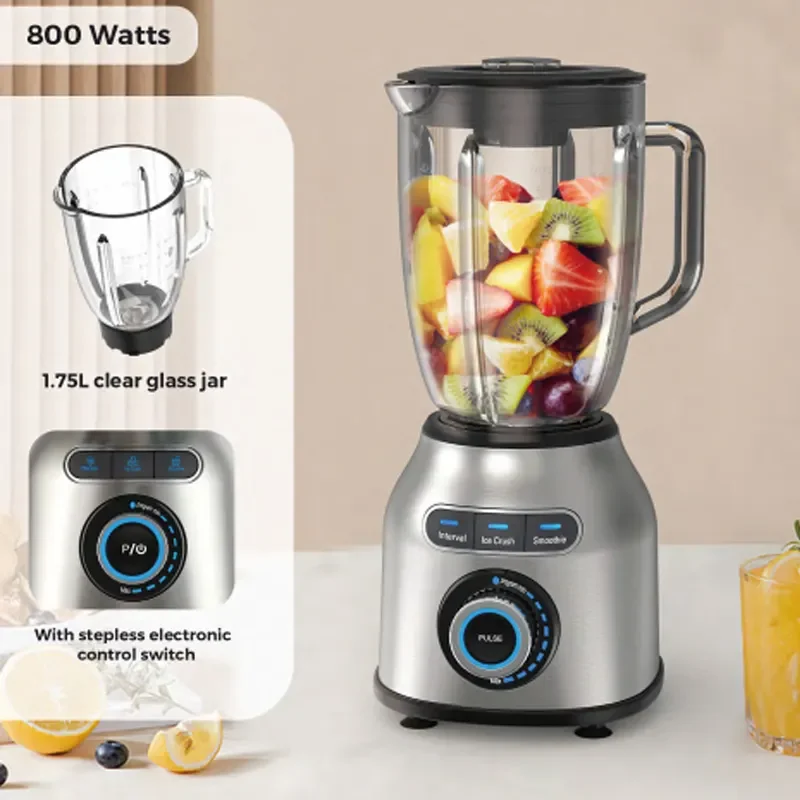 Electric 800W/1600W Powerful Motor Durable Structure Suitable For Both Professional Stainless Steel Blender