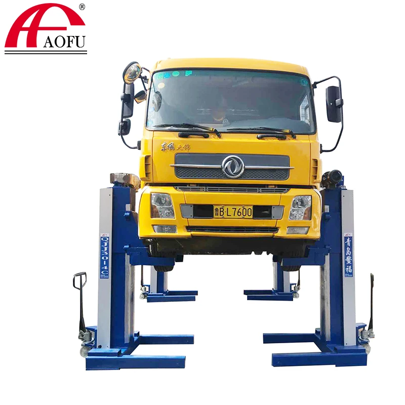 Manufacturer directly sale AOFU four column truck lift with wheels