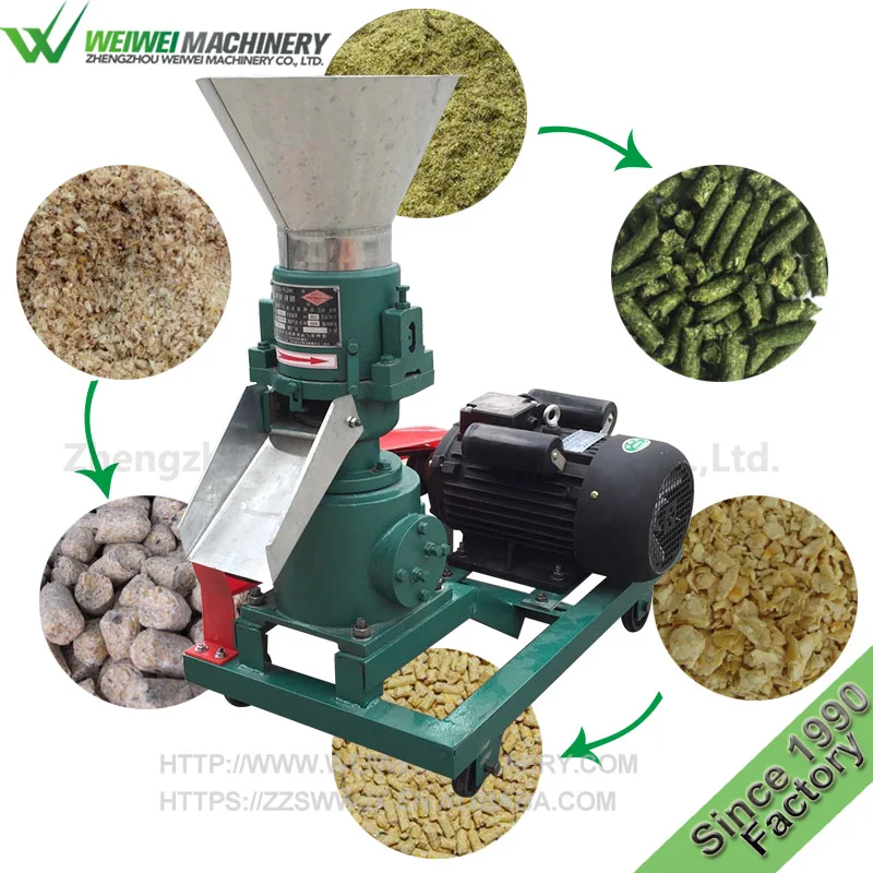 animal feed pellet machine cow feed machinery flat die pellet machine for pig and chicken