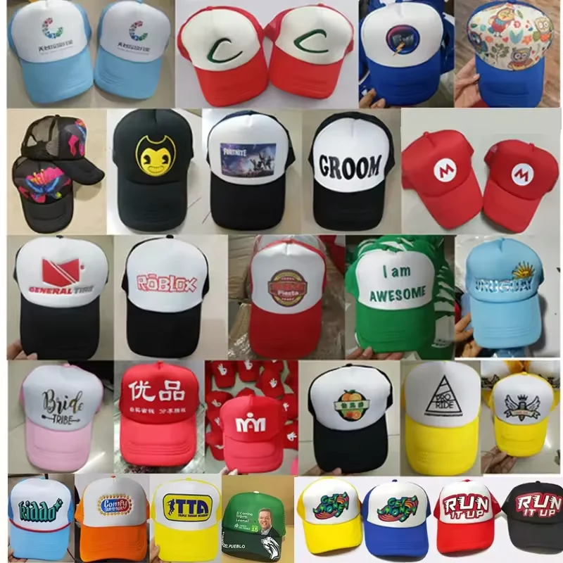 2024 France paris Sports Foam Mesh Baseball Cap Custom Sponge Hat Casquette Homme Gorra Snapback Unisex Style Trucker Cap