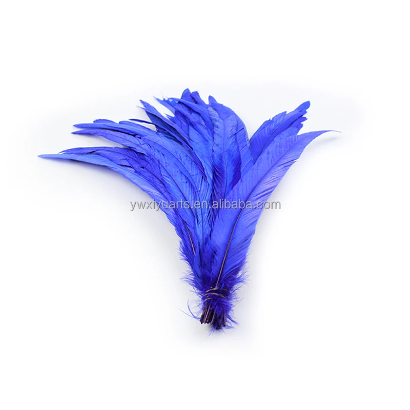 Hot Sale 25-45 cm Sprayed Silver Rooster Tail Feathers for Sale