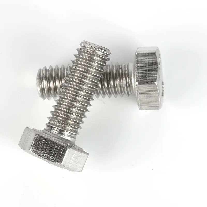 DIN933 M6*16 304 Stainless Steel A2-70 Full Thread Hexagon Screws Hex Cap Screws