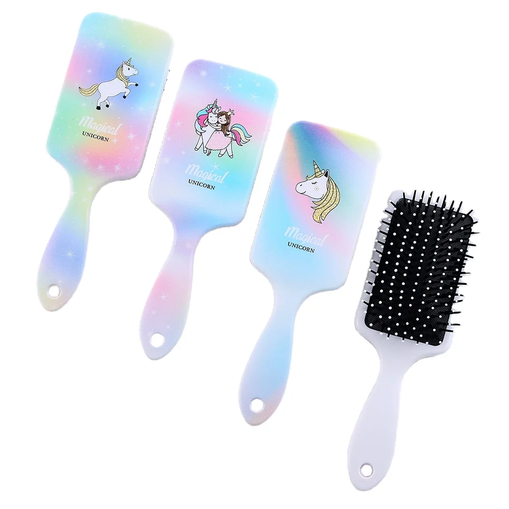 Yaeshii children cartoon  animal cute styling  hair brush  shower wet detangling waterproof and simple clear  massage Comb