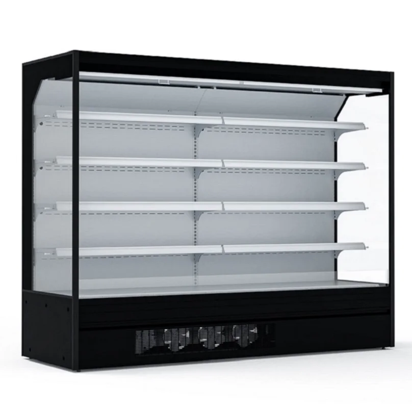 Commercial Refrigerator Cooling Equipment For Supermarket Plug In Refrigerated Display Case Upright Cooler