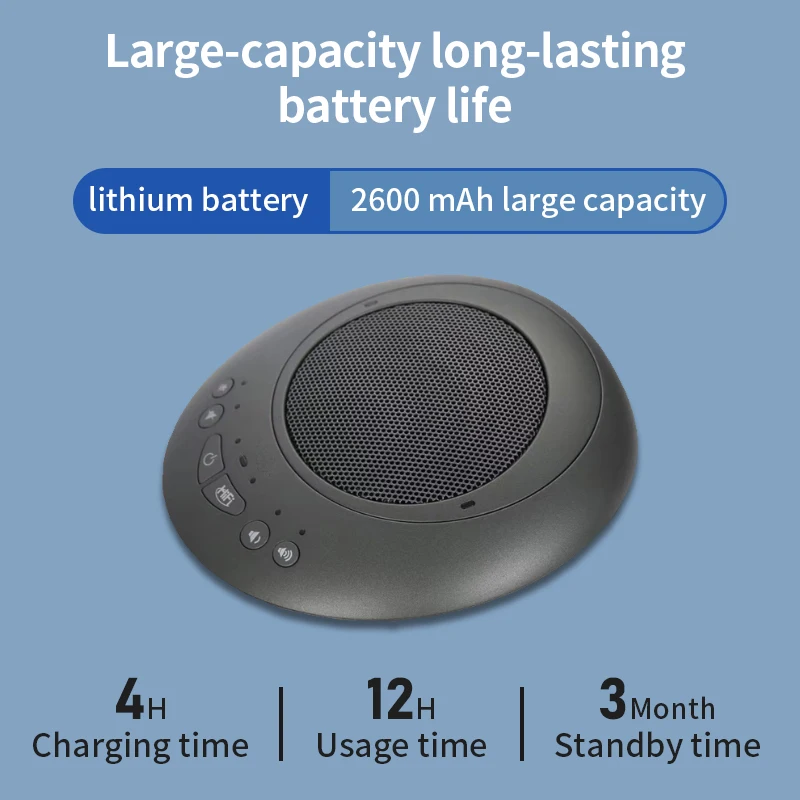 2021 Hanlinhui Portable Echo Reduction USB 2.4G Wireless Desktop Omni-directional Communication Conference Microphone Speaker