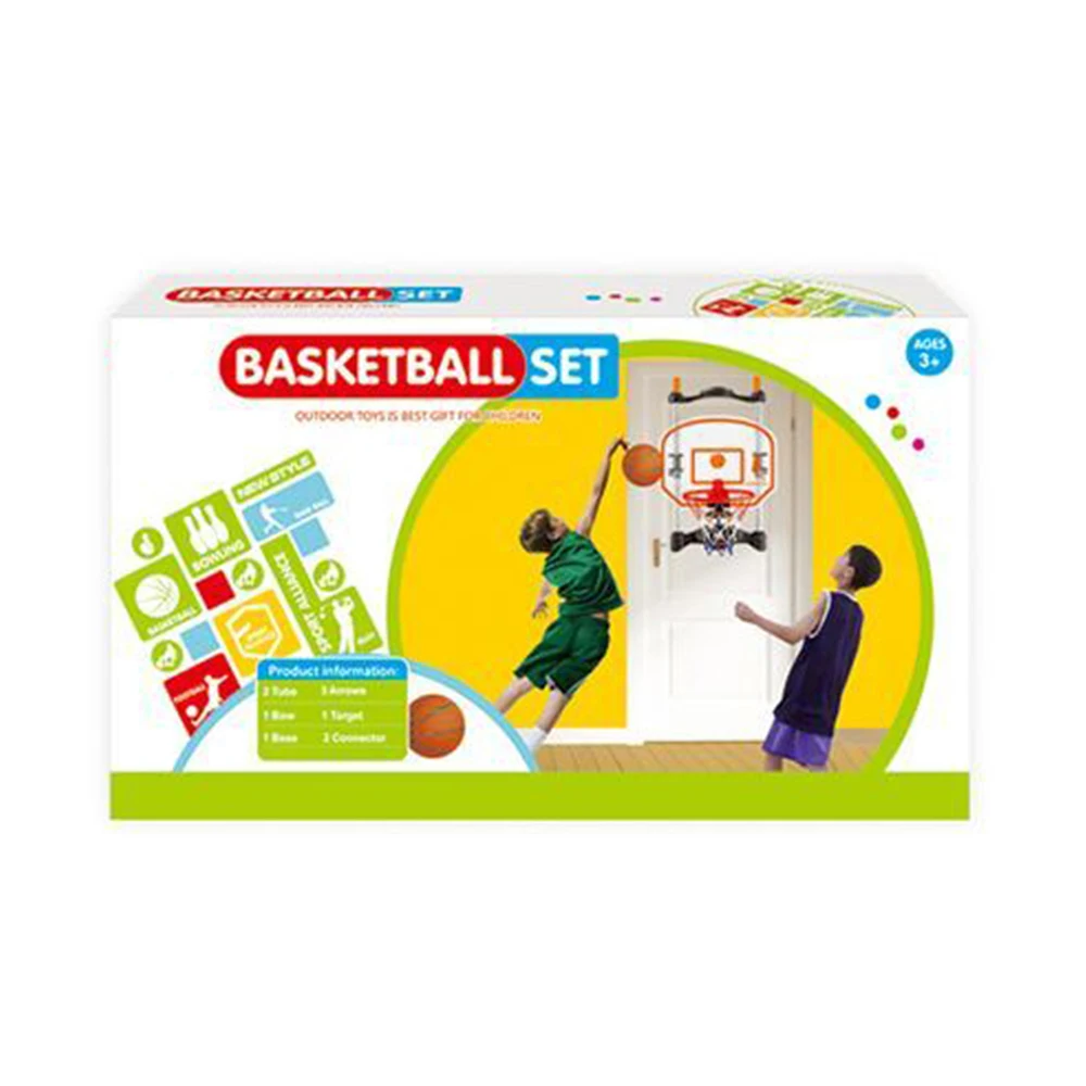 Kids portable indoor sport game toy hanging door electronic scoring customize mini basketball hoop