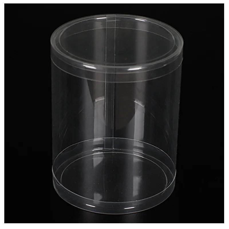 Прямая продажа с завода, прозрачная пластиковая Цилиндрическая Коробка из ПЭТ, индивидуальная печать