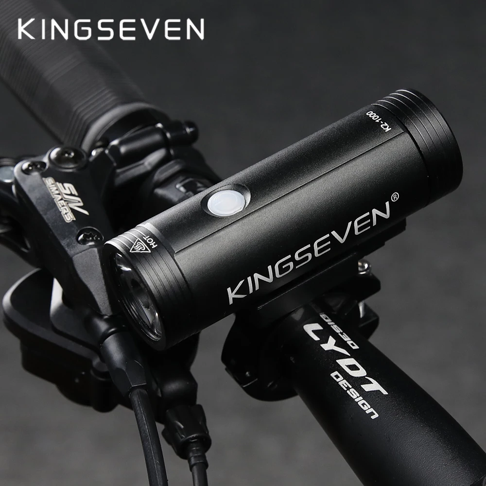 Фонарь для велосипеда KINGSEVEN ультралегкий передний светодиодный с защитой от дождя зарядка через USB