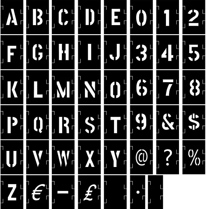 Набор трафаретов с буквами и цифрами пластиковые шаблоны для алфавита набор рисования на стене
