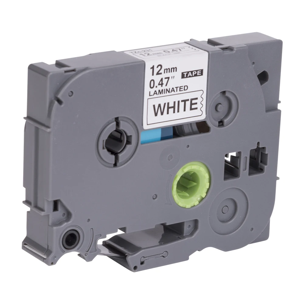 Weemay TZe231 laminated adhesive tape black on white 12mm 8m cassette tape recorder for Brother p-touch label printer