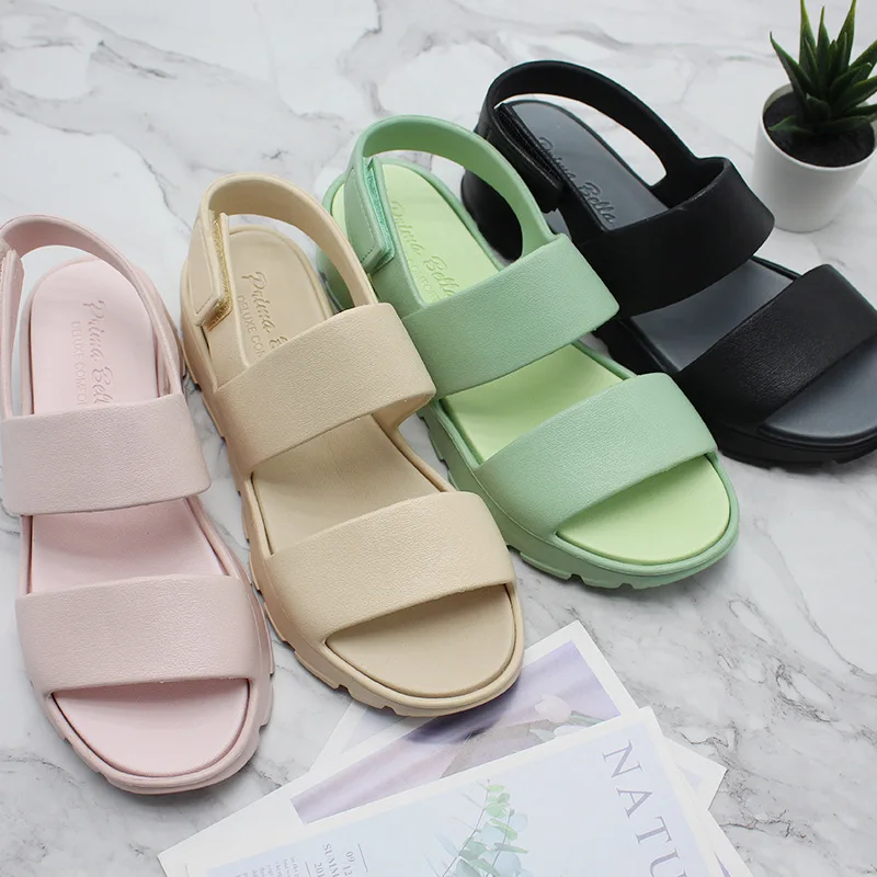 High Quality Ladies Summer Leisure Soft Thick Sole Shoes Sandals Fashion Platform Open Toe Slide Sandals
