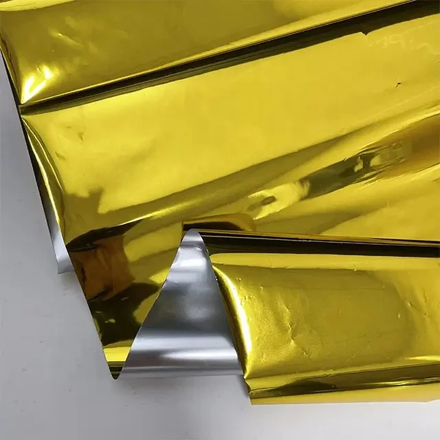 PET 12 microns wet lamination metalized gold film