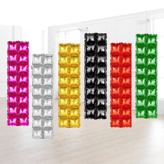 Wholesale Double Row Square Shape Foil Balloon Party Decorations Foil Wall Backdrop Curtain balloon