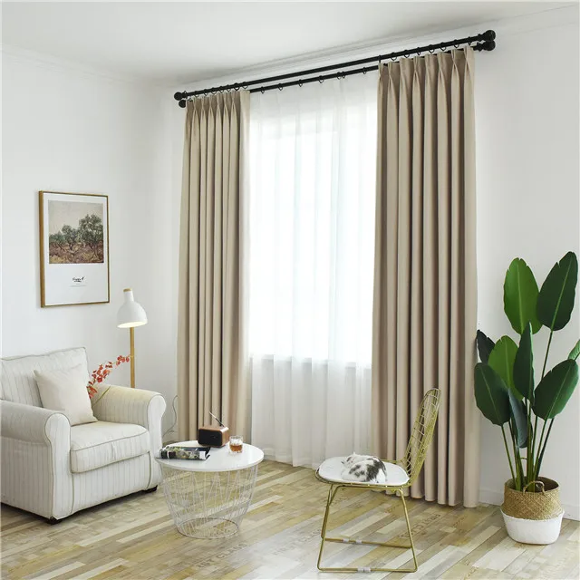 Wholesale 2019 High Quality Luxury Nylon Taffeta Fabric Shade Curtains For Living Room And Bedroom