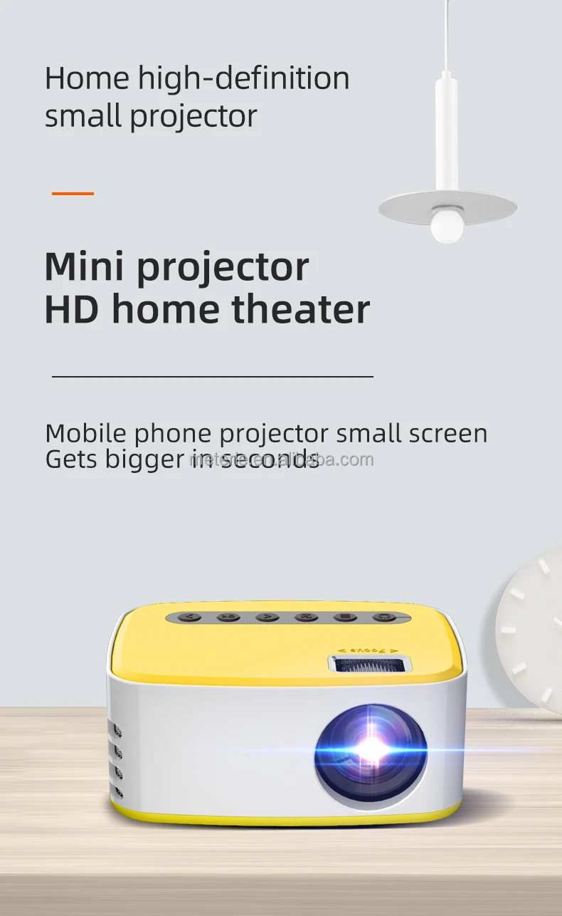 Phone Portable Projector Home Theater Smart Mini Movie Led  Projector 4K Support 300 ANSI Lumens Outdoor Projector