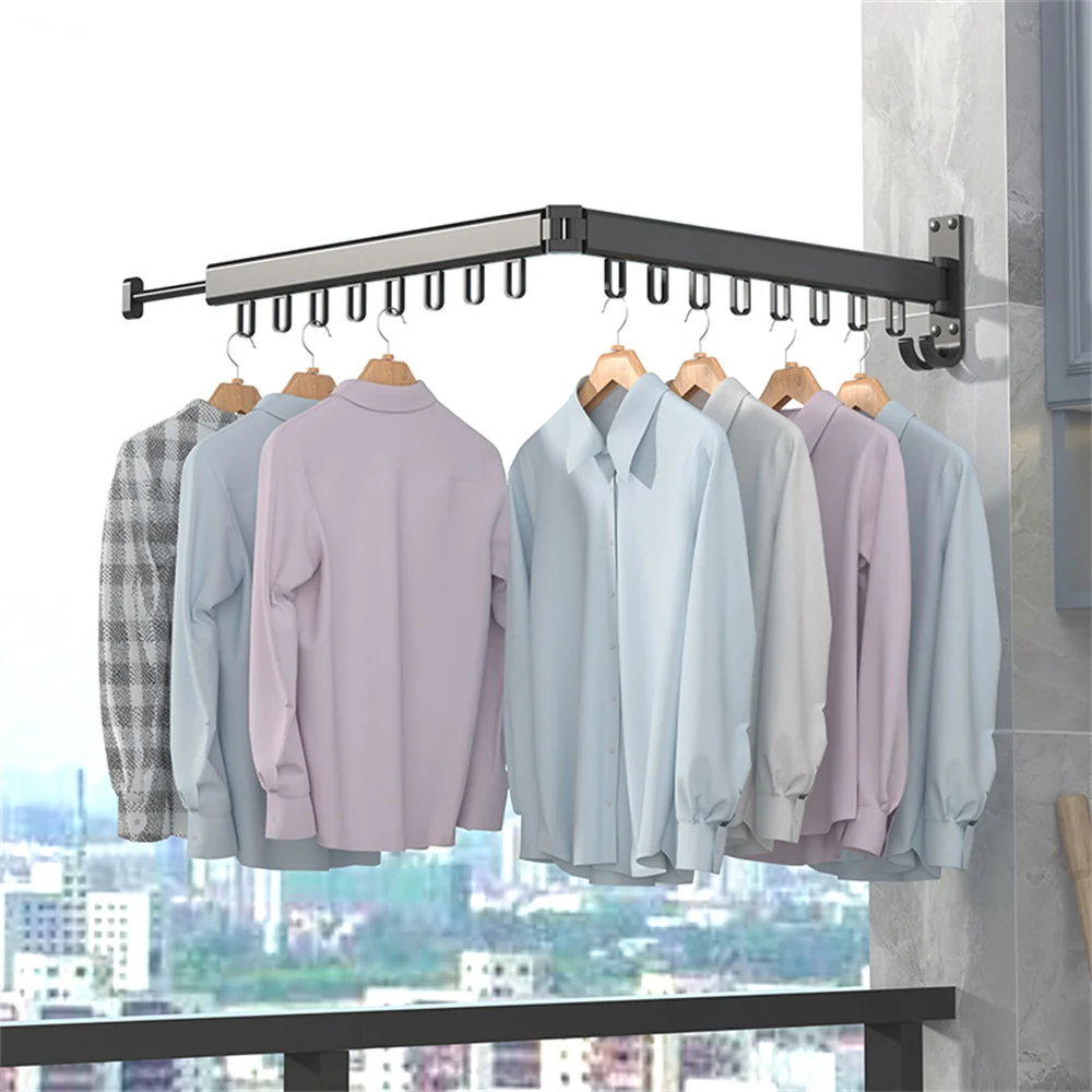 Золотая вешалка для одежды, Классическая складная вешалка для одежды, выдвижная вешалка из алюминиевого сплава, может быть тройного сложения