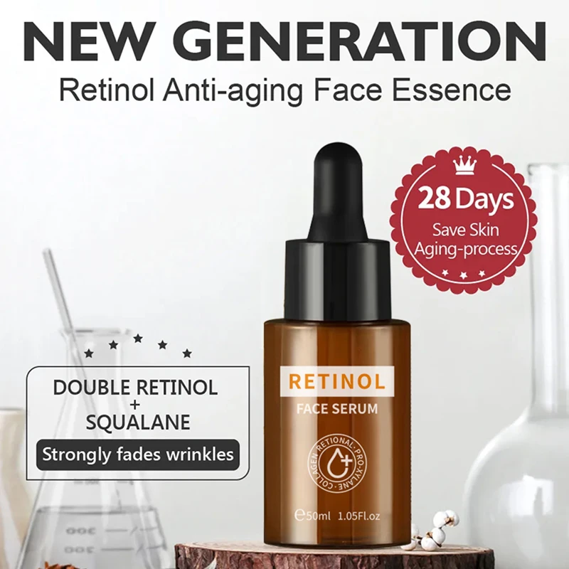 Anti aging wrinkle hyaluronic acid skincare kit mens moisturizer retinol natural organic brightening skin care set