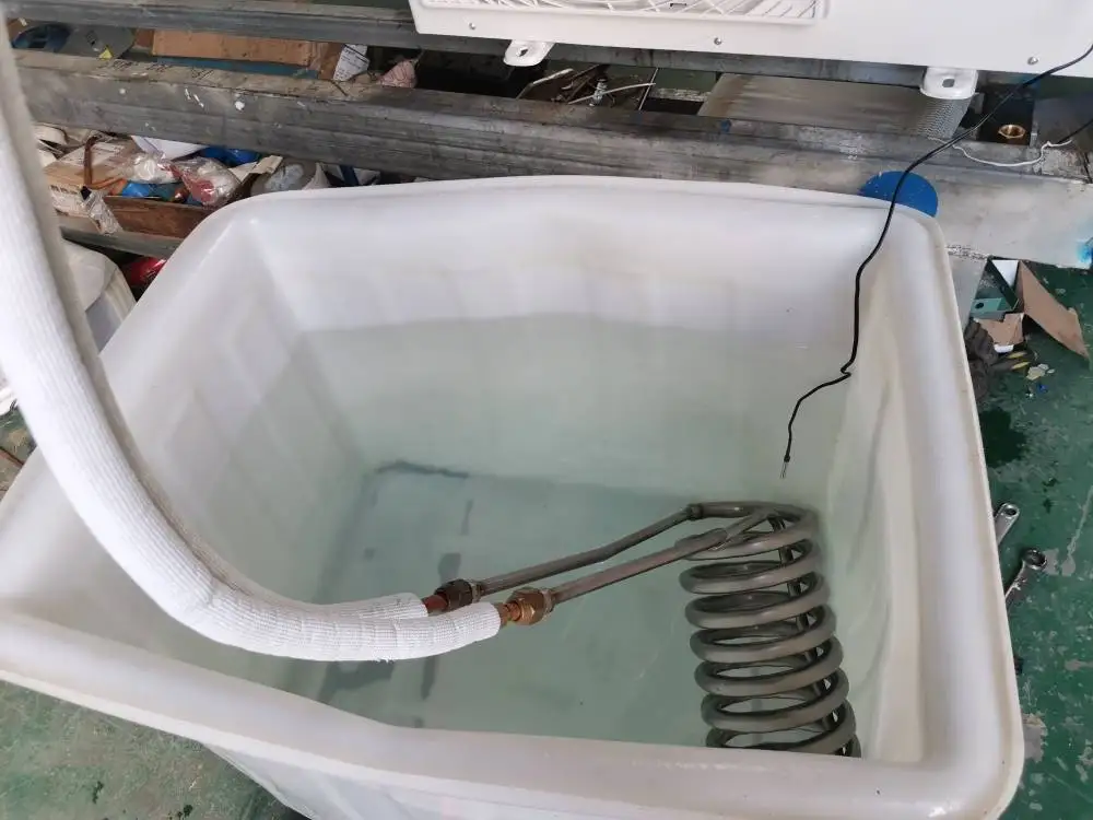 titanium coil tube water chiller coil put in the water for colling without pump cooling immersion