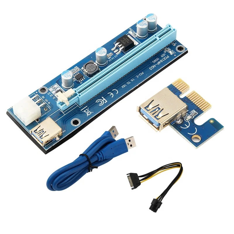 Популярная Райзер-карта Ver 009s Pcie 1x до 16x Pci-e Райзер 60 см Usb3.0 кабель Gpu Райзер-карта