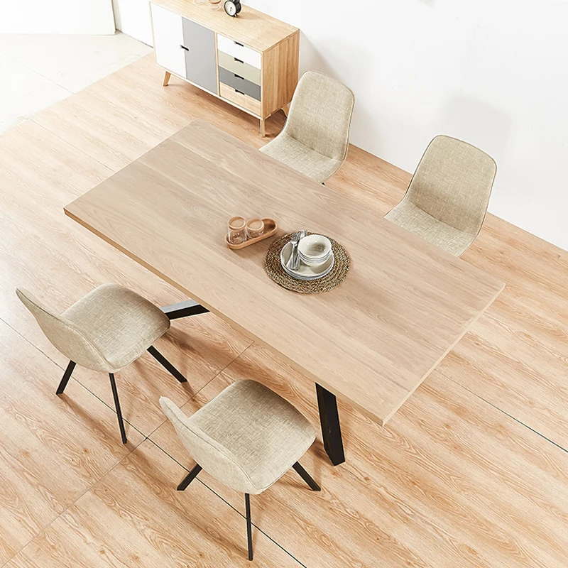 Hot Sell Natural Elegant Solid Oak Latest Wood Epoxy Resin Cooking Dining Table