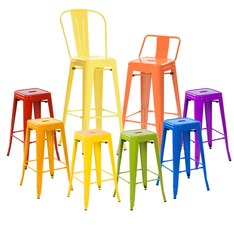 Tabouret de bar antique metal dining chair vintage kitchen bar chair industrial tolixs bar counter stool