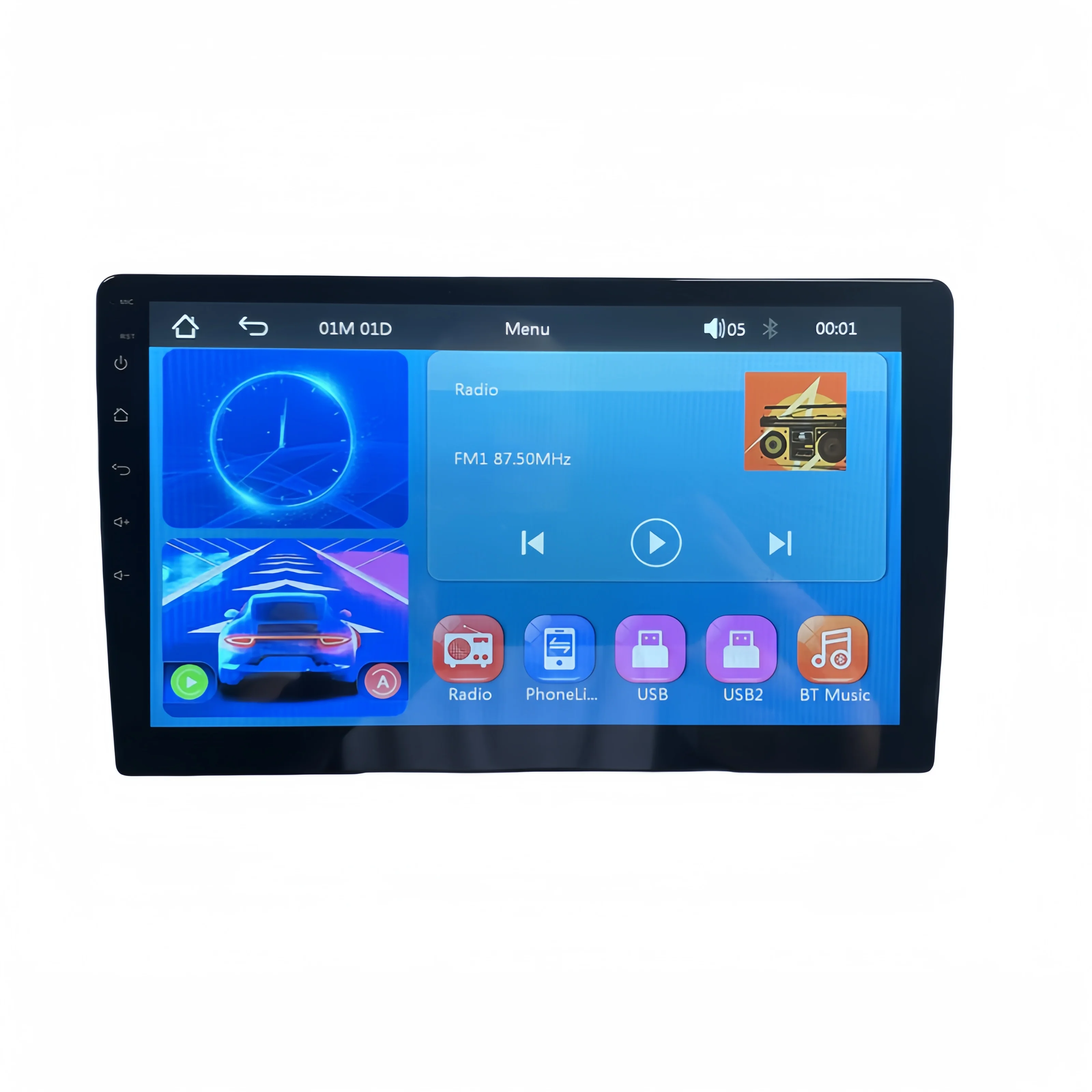 10 Inch 1Din Touch Screen Android Auto Bt Usb Fm Rear View Car Mp5 Player