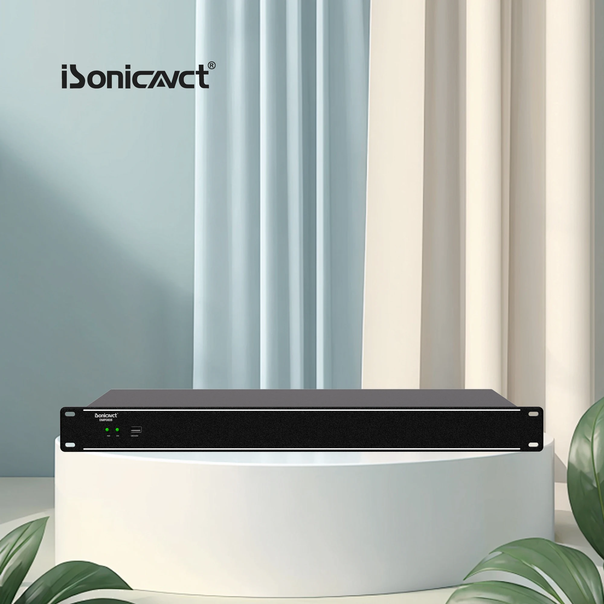 ISonicavct DMP0808 Professional DSP 8-Input 8-Output Audio Conferencing Broadcast PA System Router Mixing Matrix Sound Processor