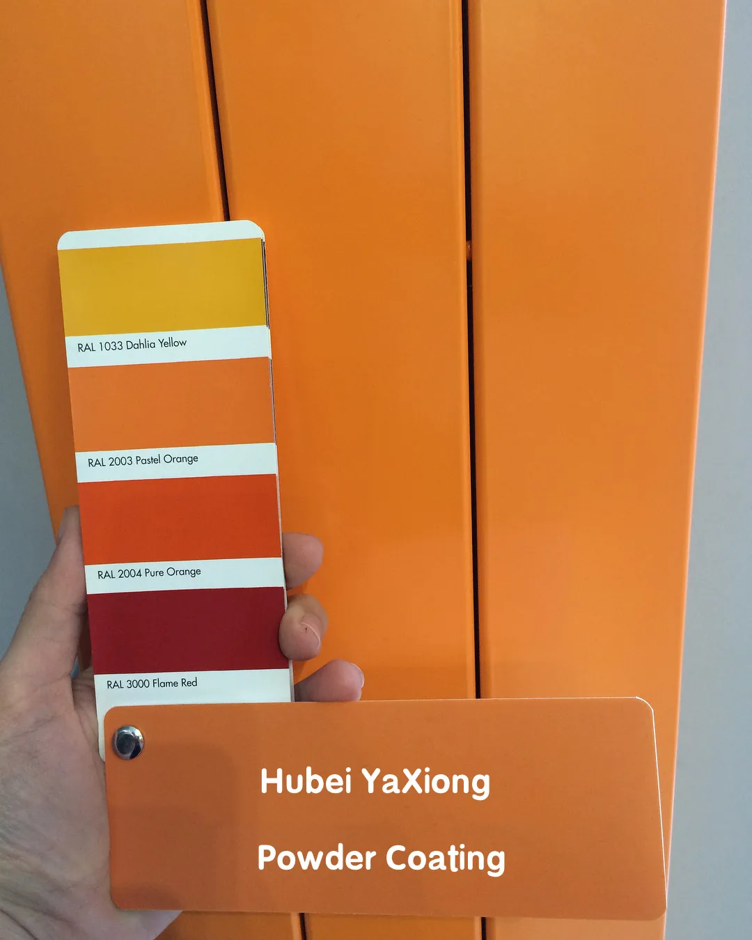 decorative powder coating RAL 2003 Pastel orange color for stainless steel bucket