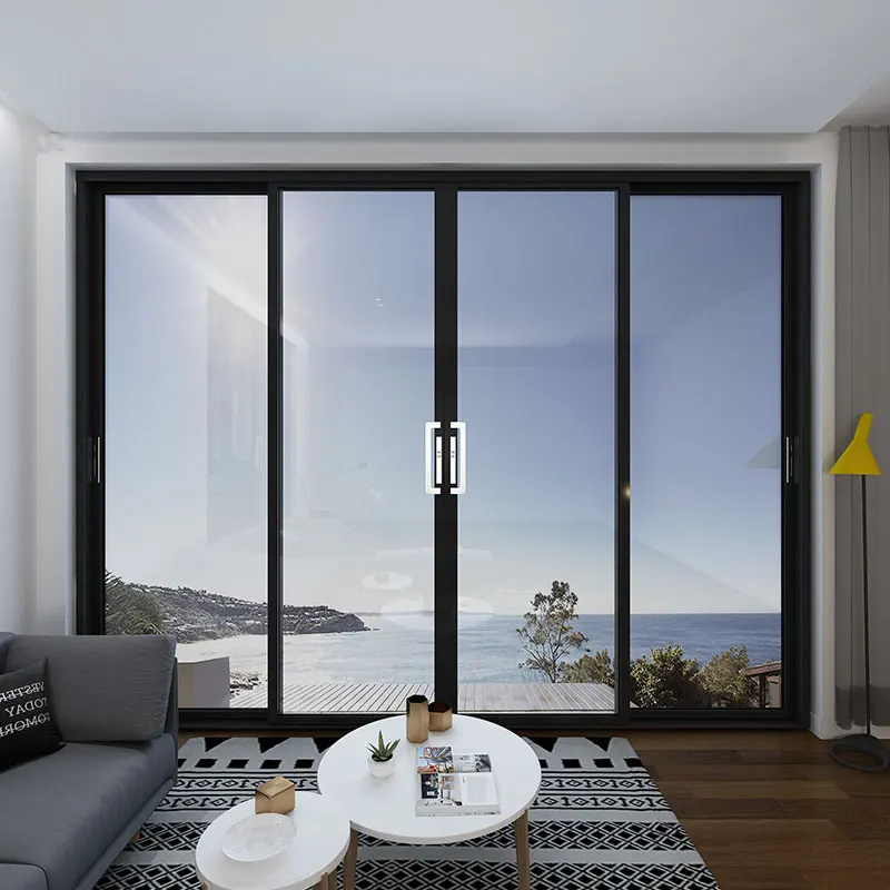 Modern balcony villa double glazed sliding door system aluminium sliding glass doors