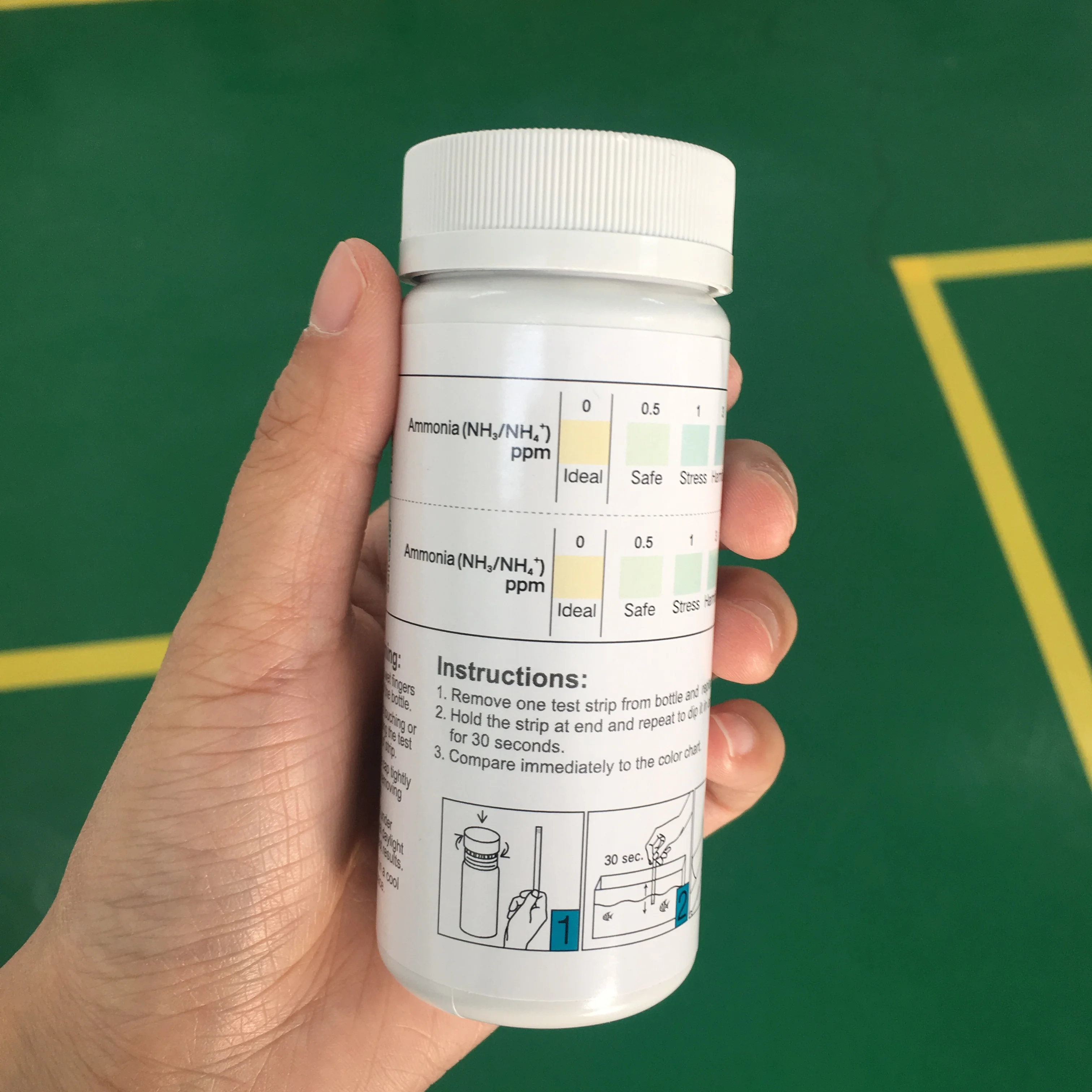 ammonia nitrogen test strip aquarium for tank fresh water and sea water 30seconds!