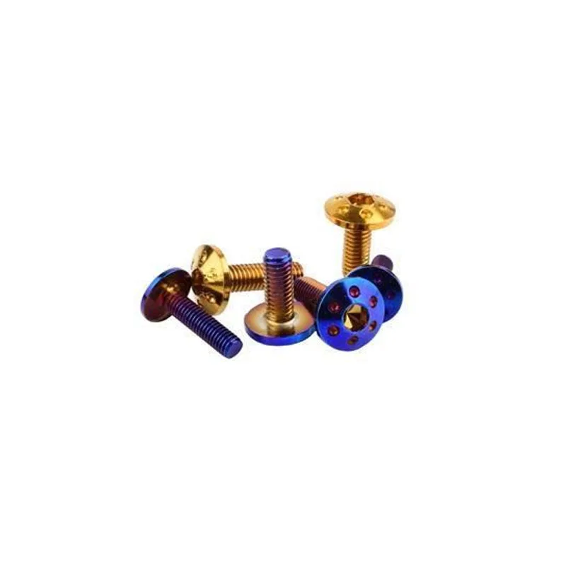 Gr2 Gr5 Grade 2 Grade 5 Titanium alloy Steel Anodized Hex Socket Drive Truss Head Machine Screw With Hole