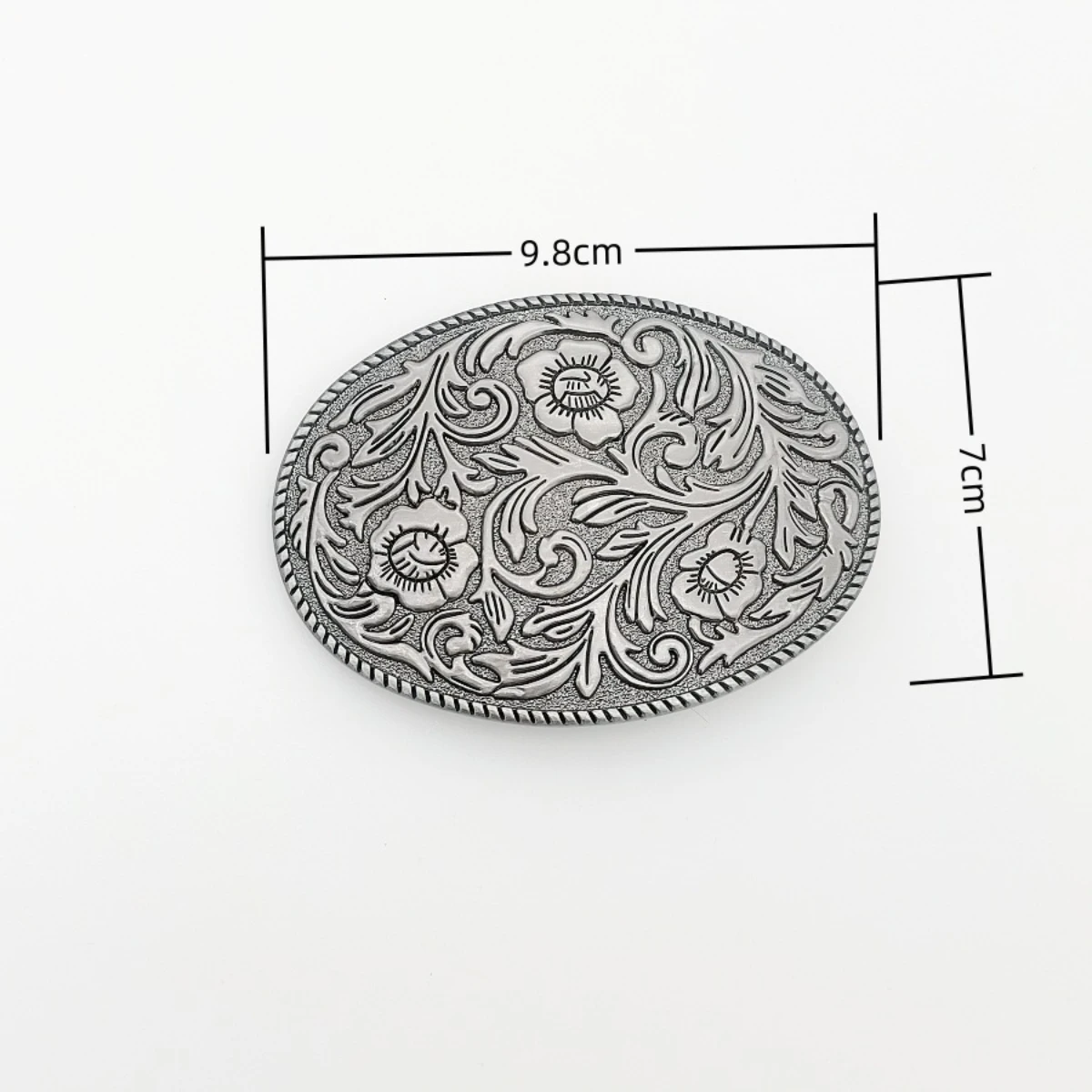 Casual belt buckle punk wind pressure flower alloy American retro belt buckle ANR Western cowboy Smooth belt buckle