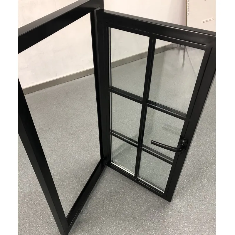 Lowest price Top Manufacturer simple iron grill window door loft door grill design double door steel casement window