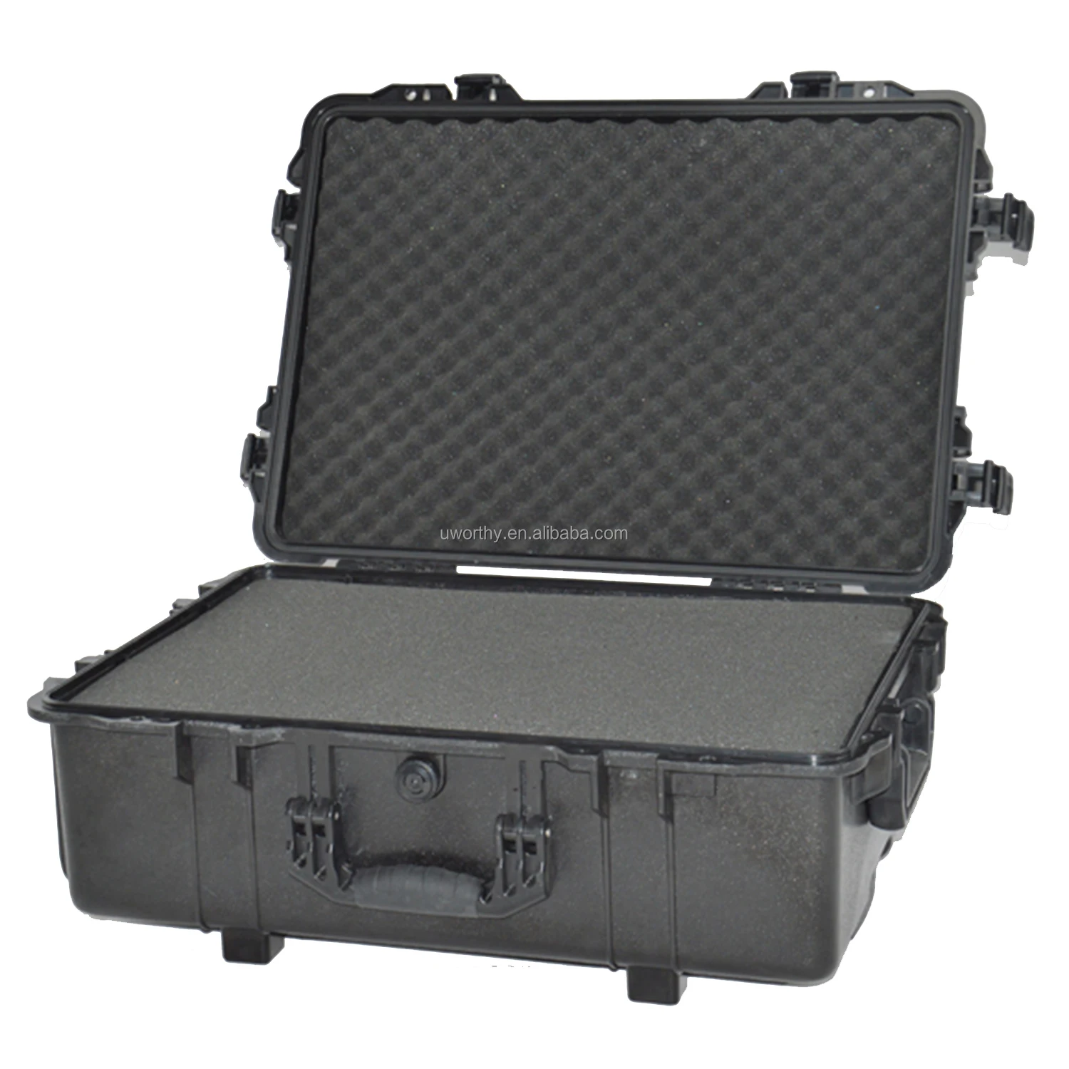 618x460x230mm Promotional Price Injection Molded Hard PP Material Wheeled Plastic Tool Case Trolley with Customized Foam